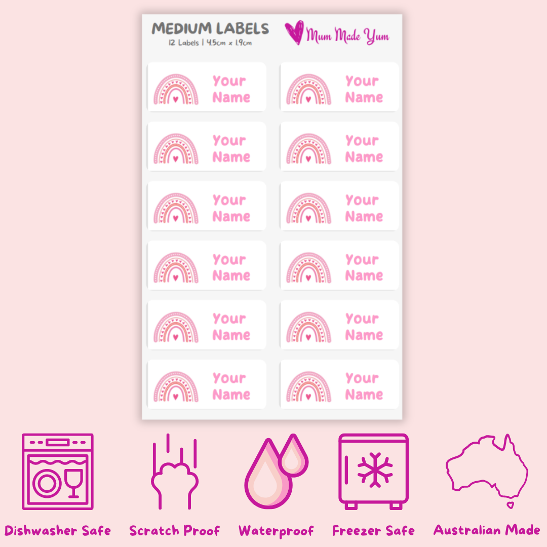 Personalised Custom Name Label Sheet - Medium (12 Labels)