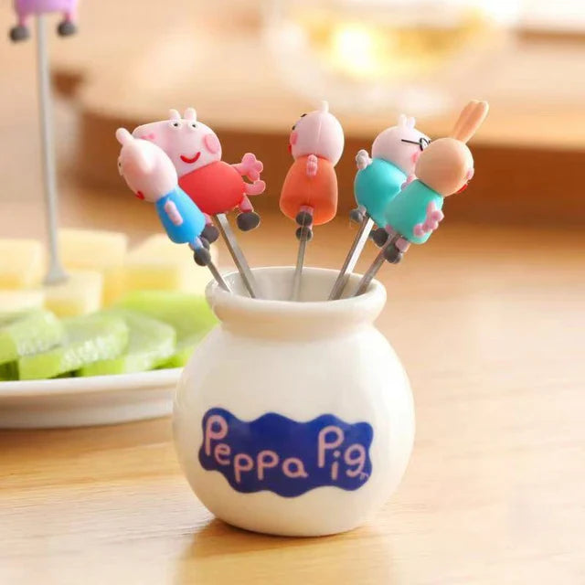 Food Picks/ Forks - Peppa Pig (6 Pieces)