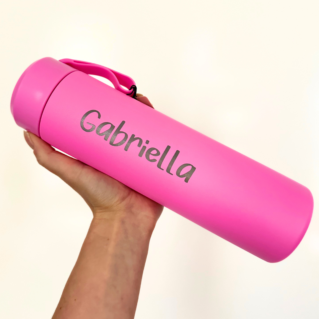 Personalised MontiiCo Drink water bottle pink