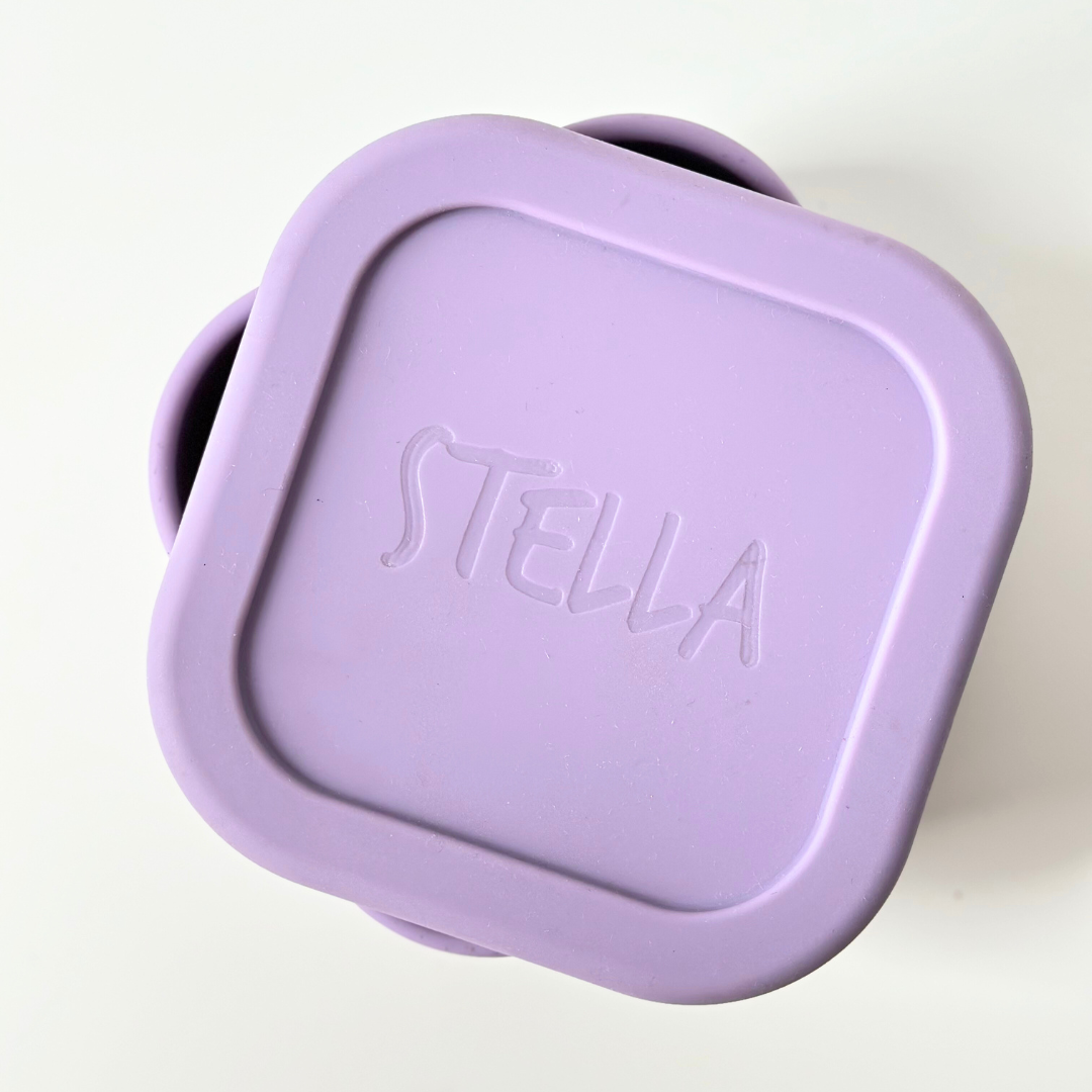 Personalised Small Silicone Snack Pot - Mustard Yelllow4