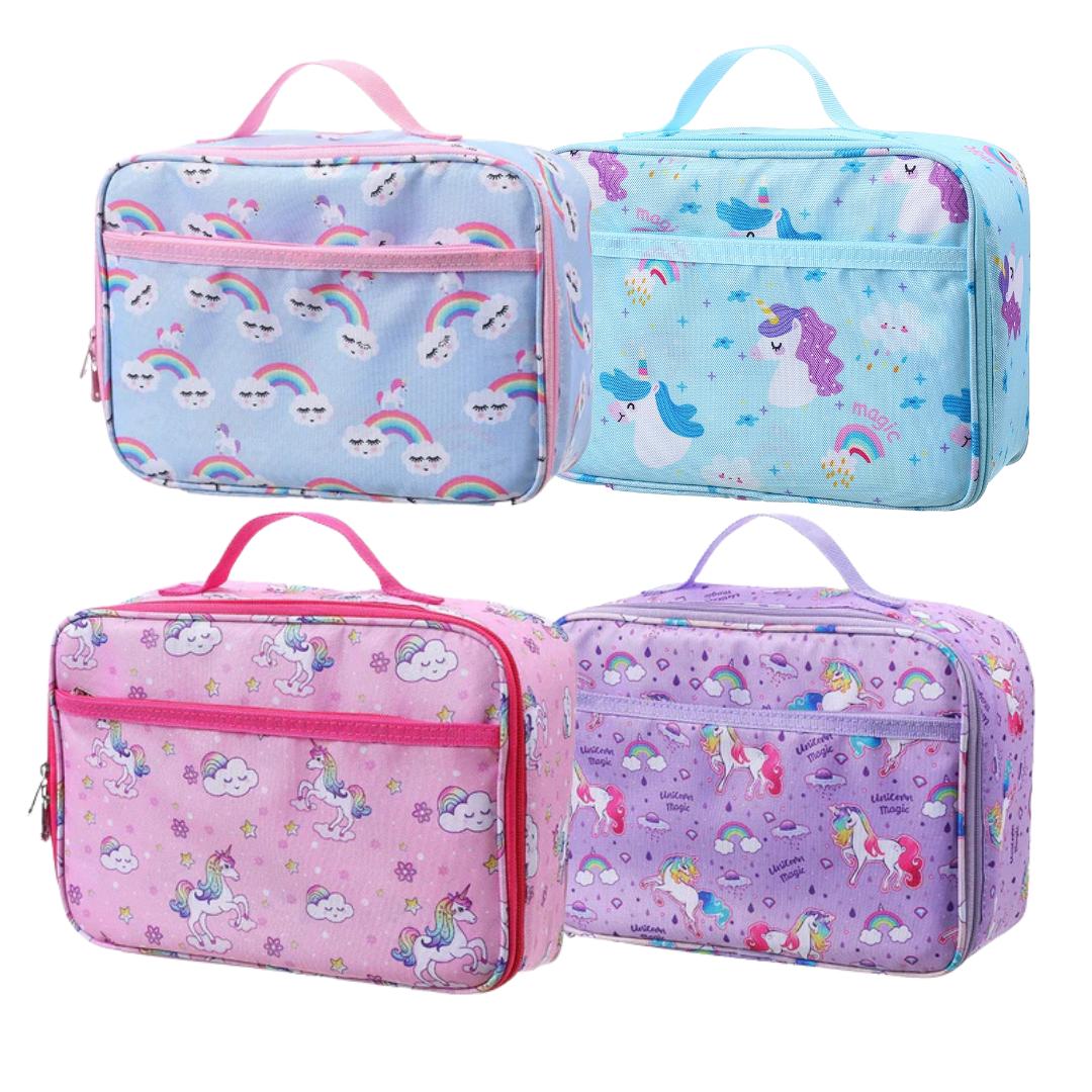 Insulated Lunch Cooler Carry Bag – Pink Unicorn