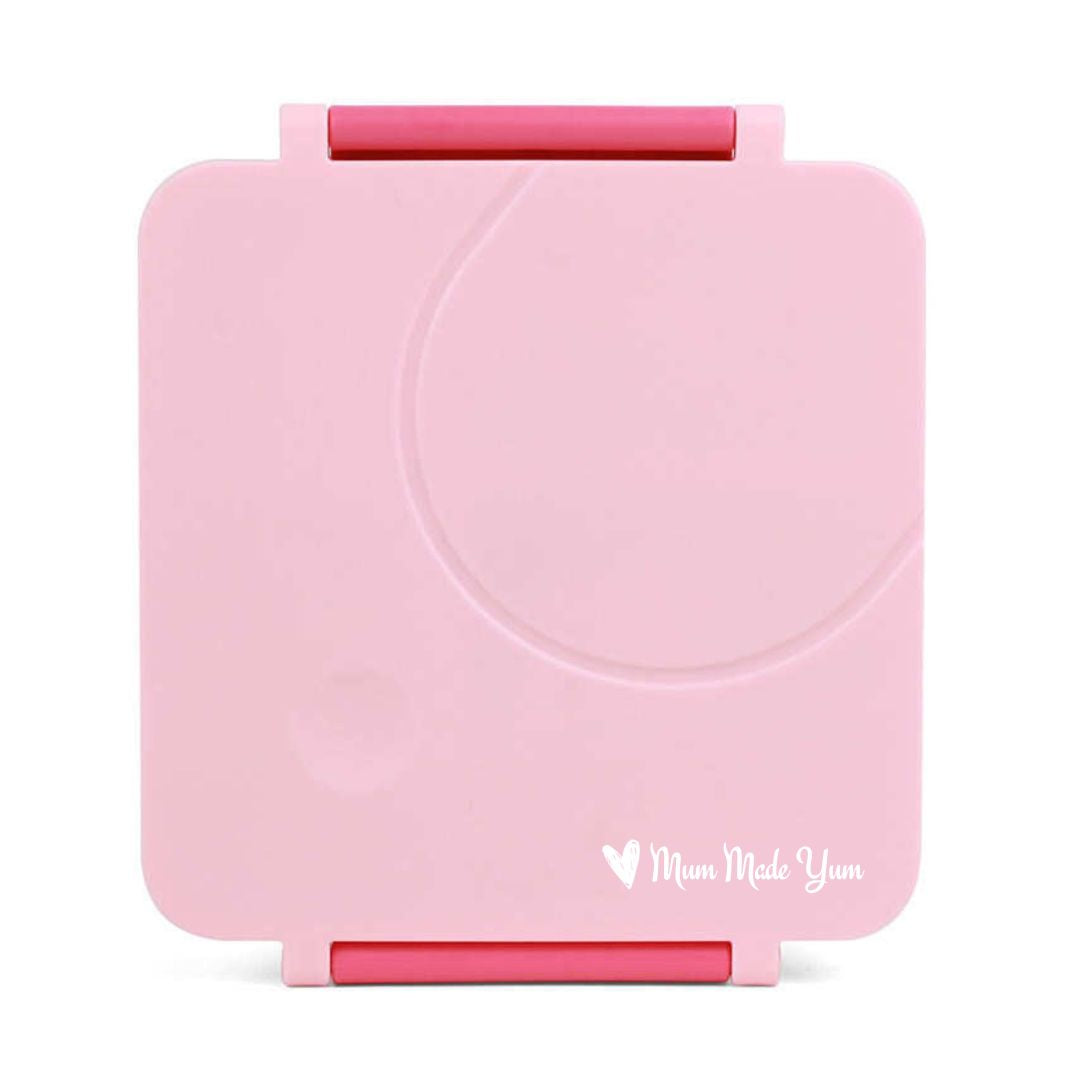 personalised PINK Maxi BENTO Lunchbox MUM MADE YUM THERMOS FOOD JAR