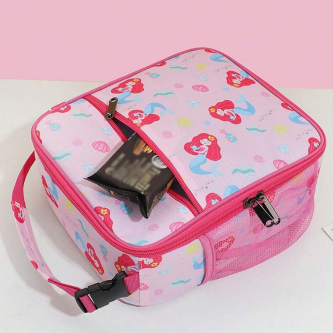 Insulated Lunch Cooler Bag – Pink mermaid