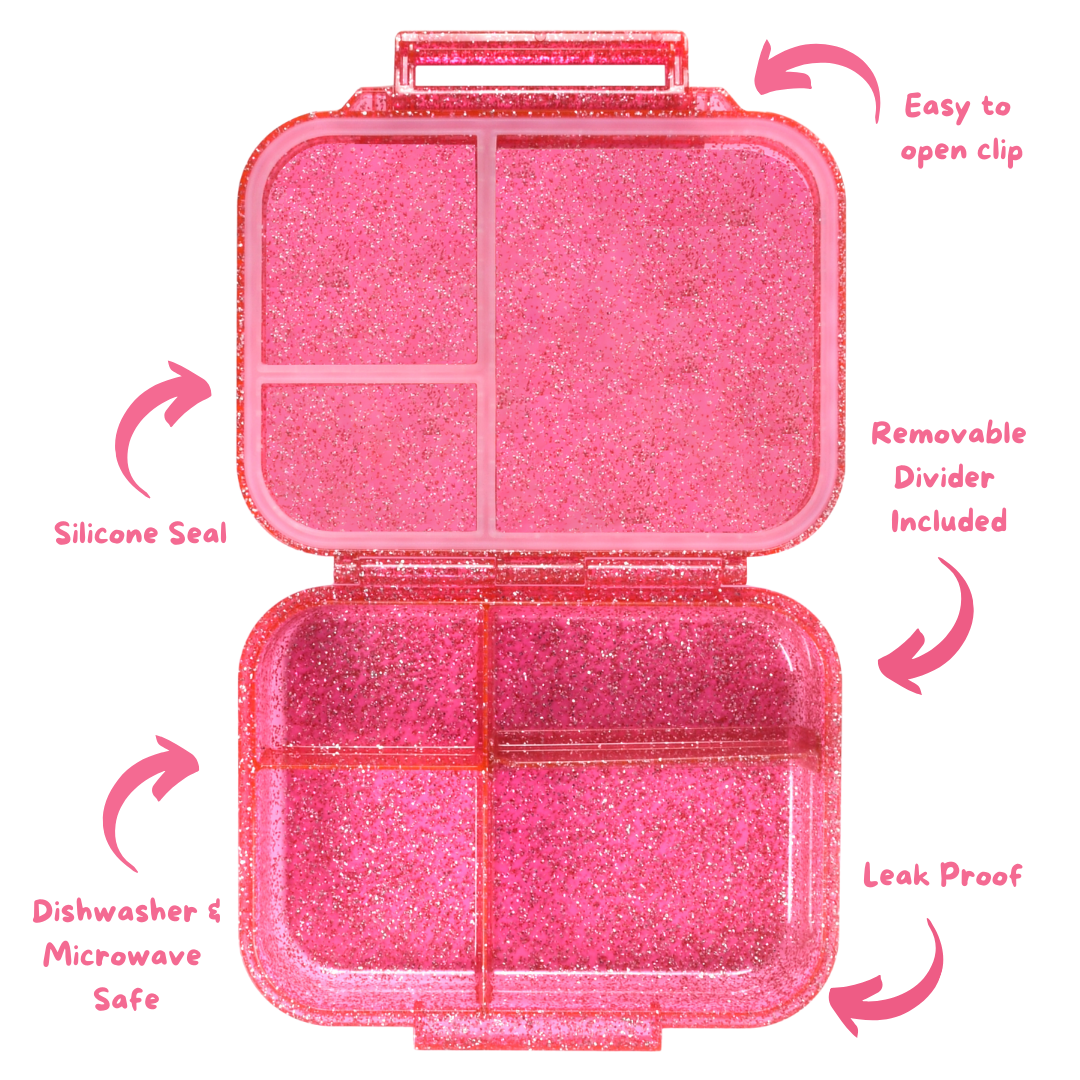 Bento Lunchbox (Mini Snack) - Sparkle Pink