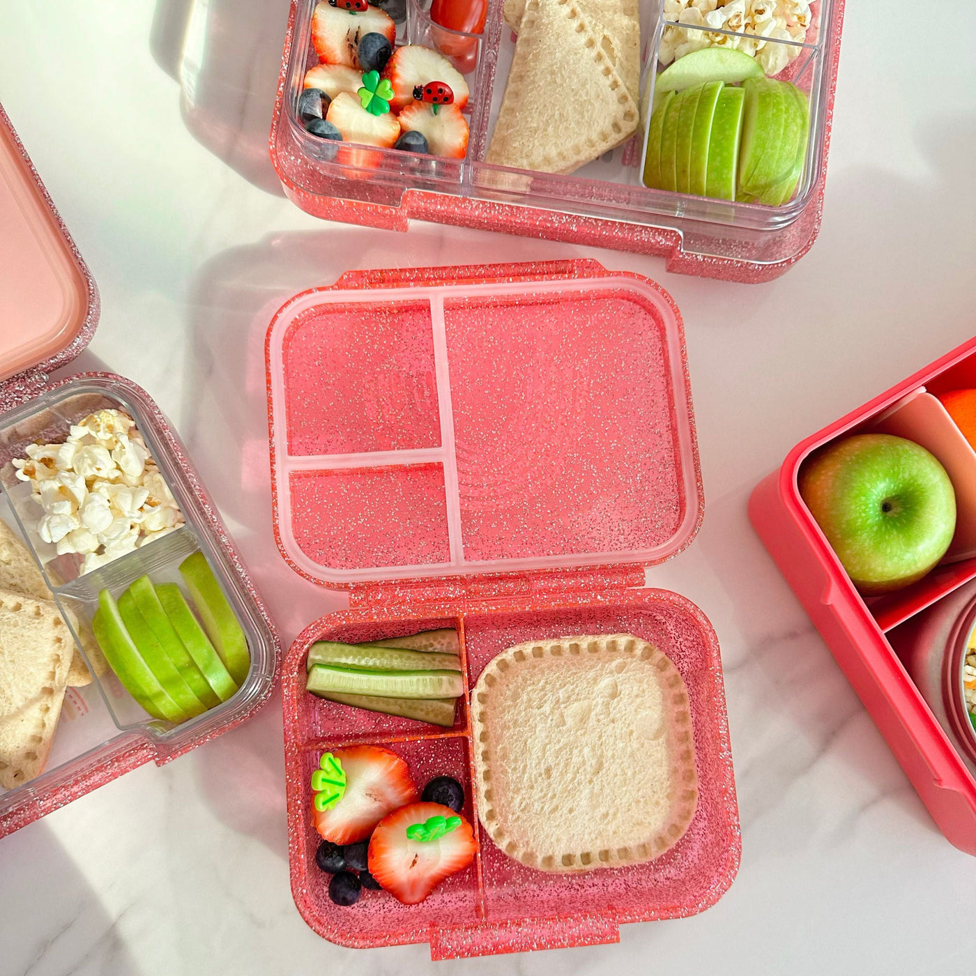 Bento Lunchbox (Mini Snack) - Sparkle Pink