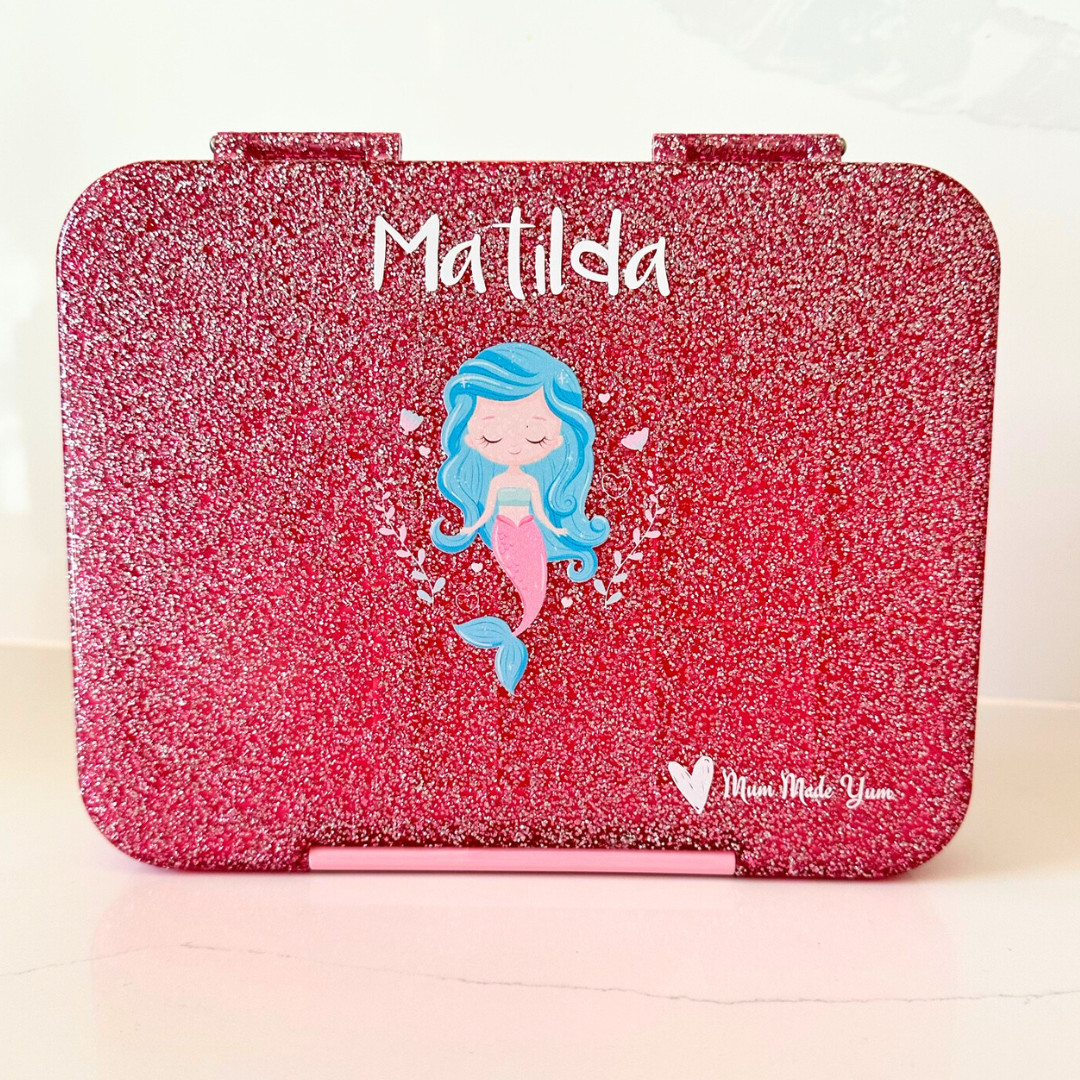 Bento Lunchbox (Large) - Sparkle Pink Mermaid 2.0 