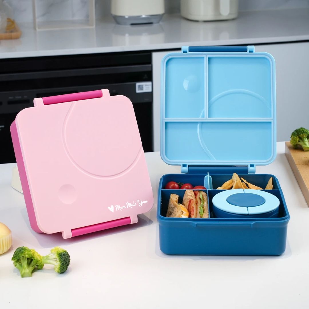 Maxi Bento Lunchbox + Thermos Food Jar - Pink8