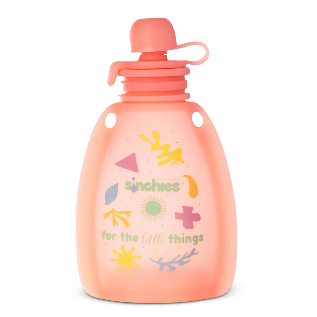 Sinchies 120ml Reusable Food Squeezy - Pink Pastel