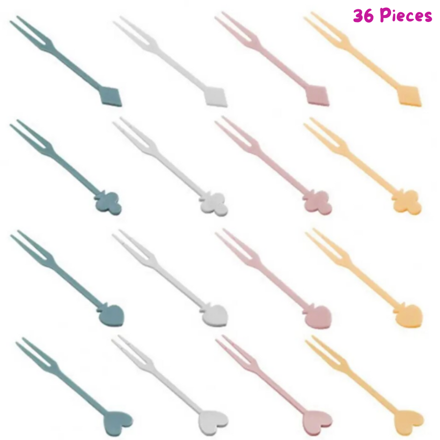 Food Picks/ Forks - Poker Hearts (36 Pieces)