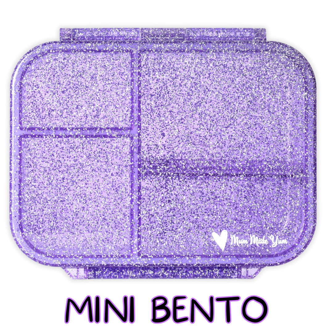 Mini Snack Bento Lunchbox - Sparkle Purple