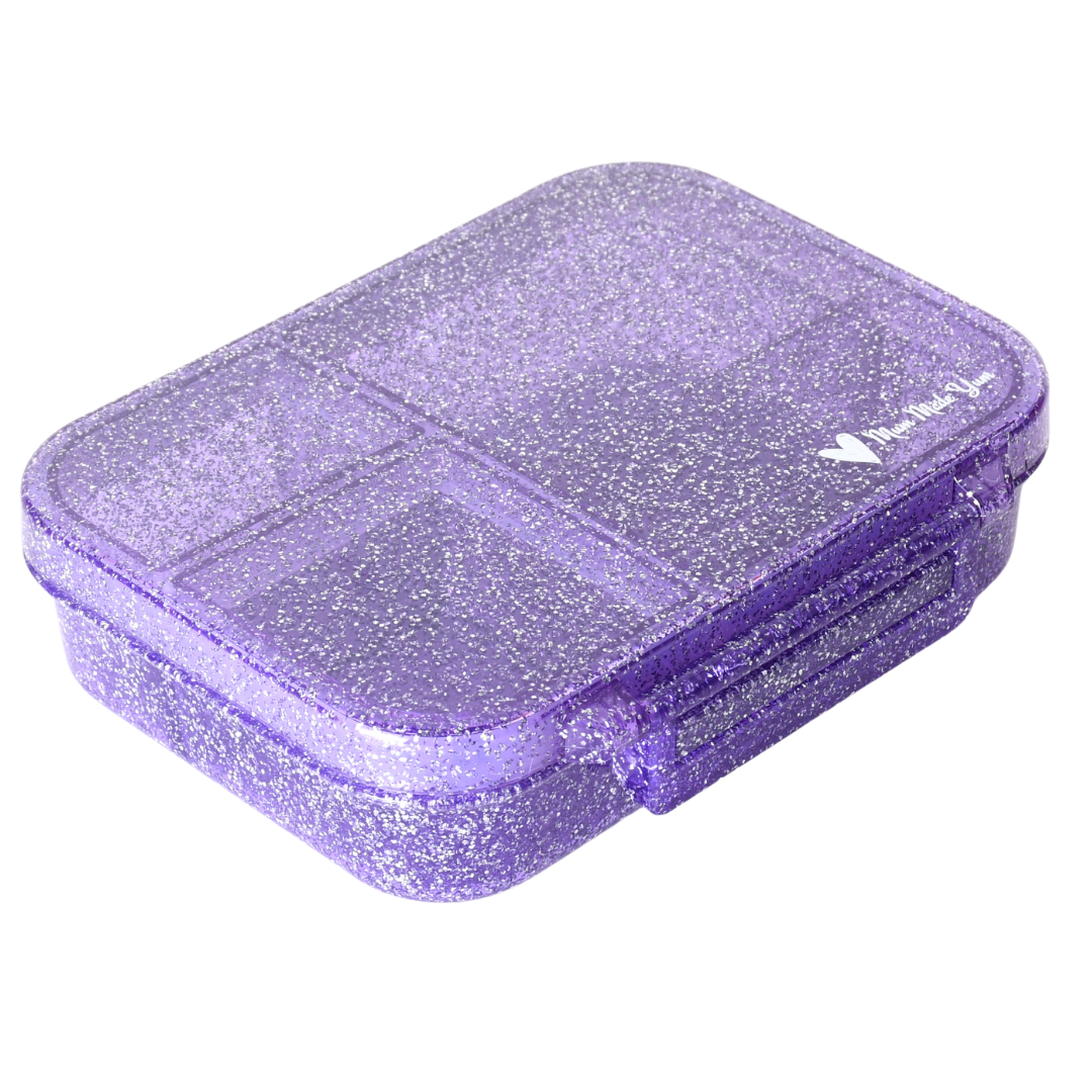 Mini Snack Bento Lunchbox - Sparkle Purple