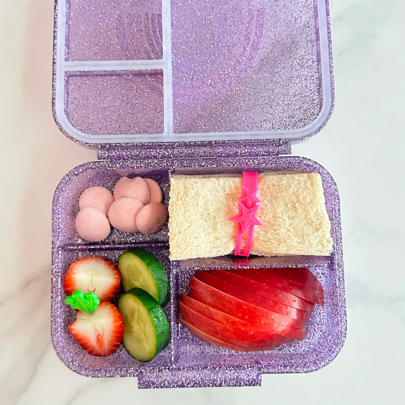 Bento Lunchbox (Mini Snack) - Sparkle Purple Rainbow