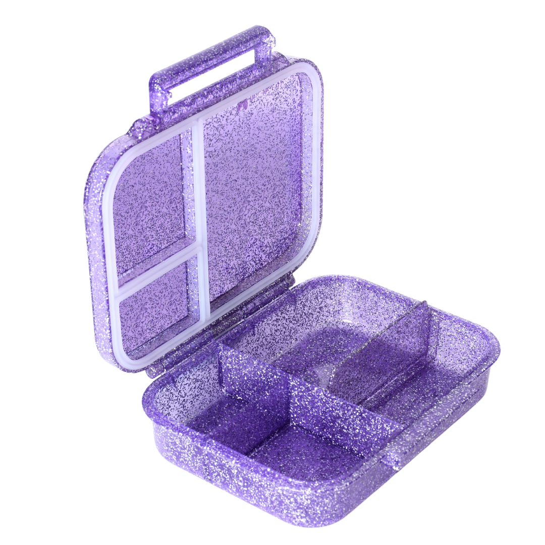 Mini Snack Bento Lunchbox - Sparkle Purple