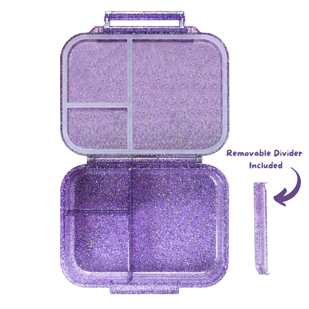 Mini Snack Bento Lunchbox - Sparkle Purple