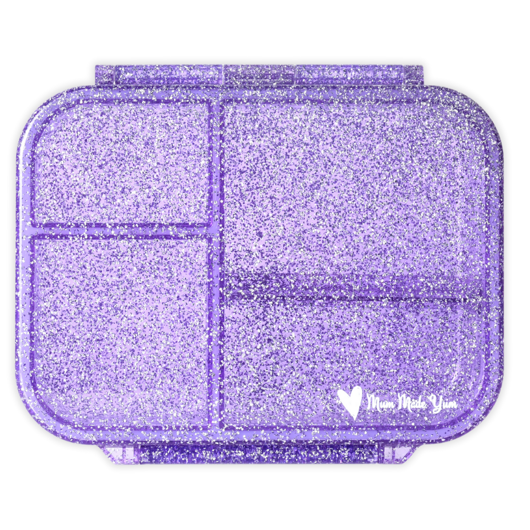 Mini Snack Bento Lunchbox - Sparkle Purple