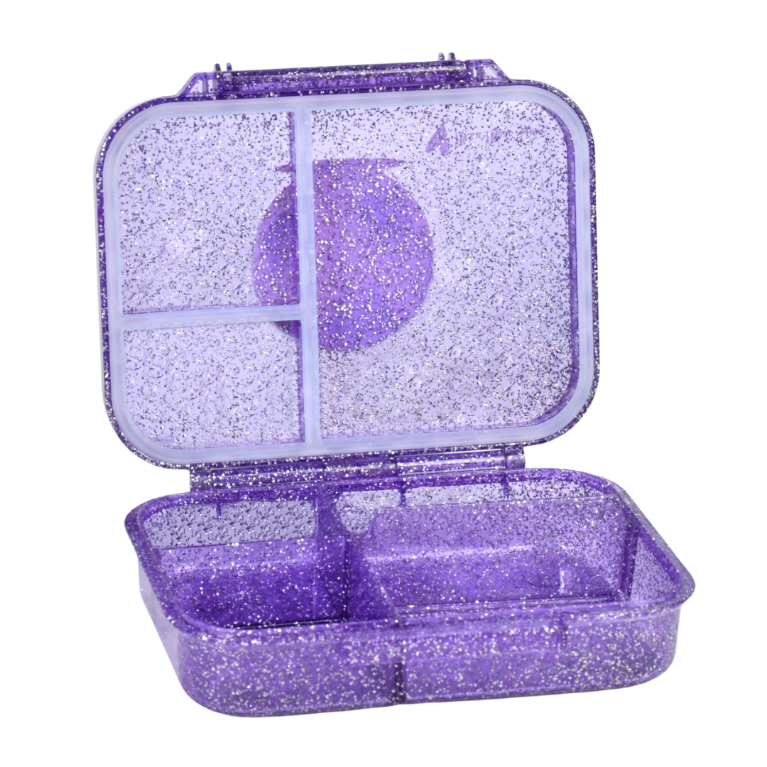 Bento Lunchbox (Mini Snack) - Sparkle Purple Soccer