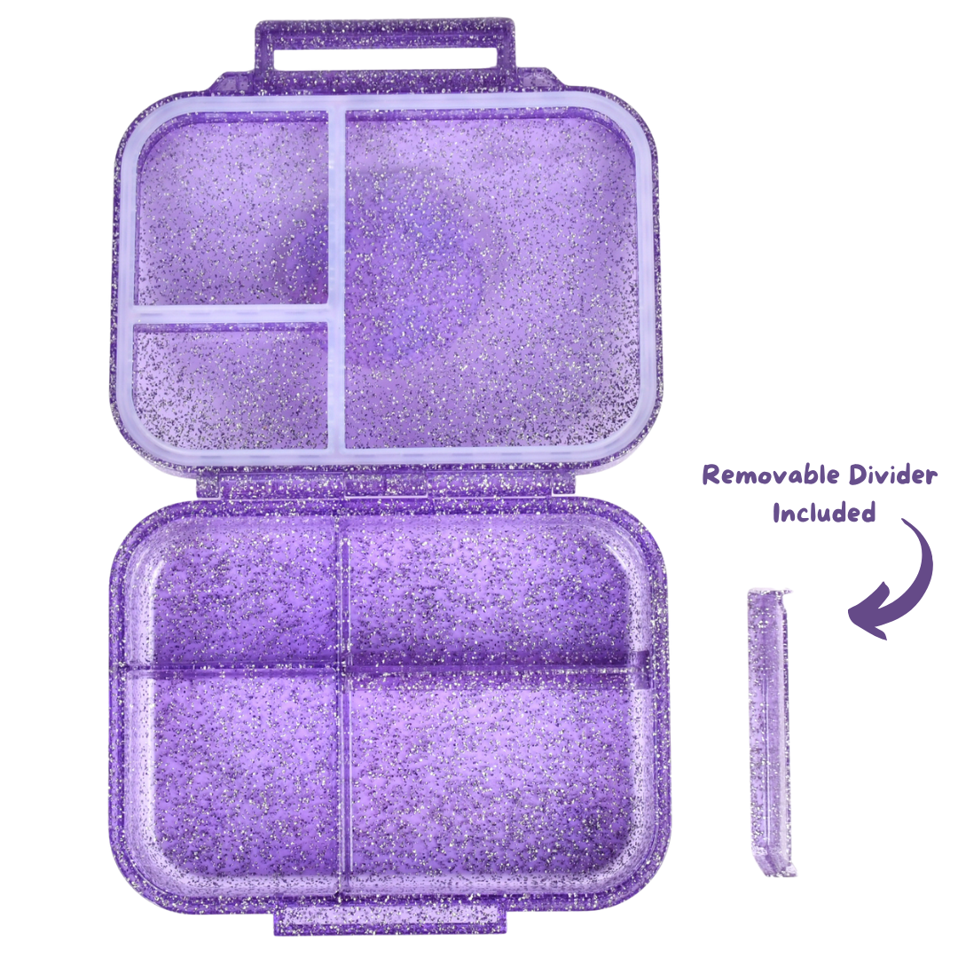 Bento Lunchbox (Mini Snack) - Sparkle Purple Soccer