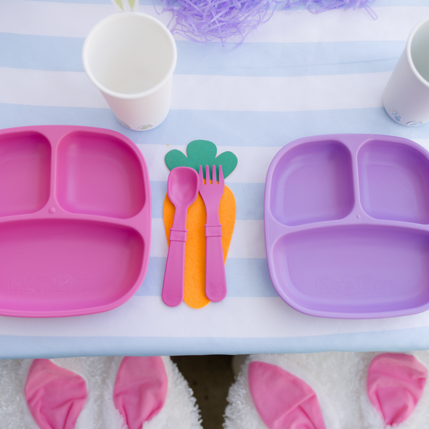 RePlay Recycled Divided Plate - Bright Pink Purple