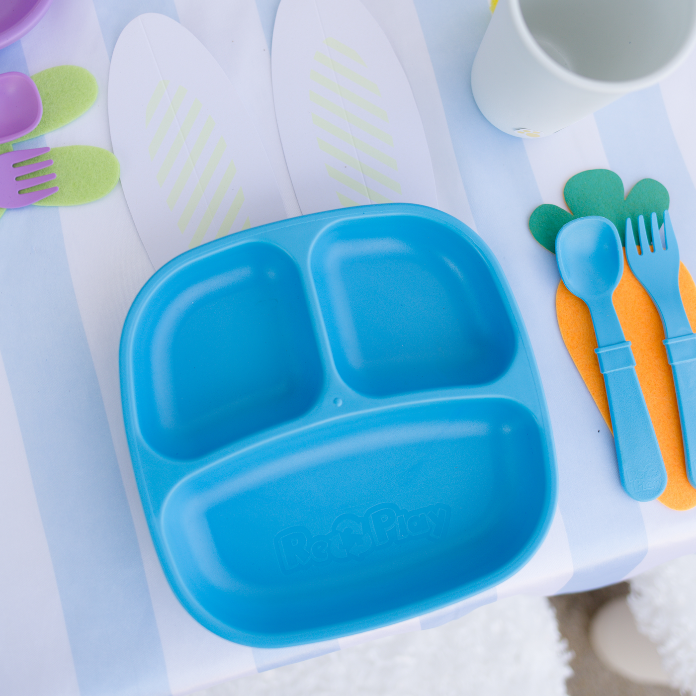 RePlay Recycled Divided Plate - Sky Blue