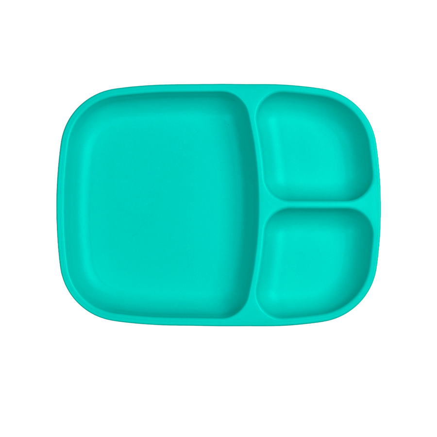 RePlay Recycled Divided Tray Plate - Aqua