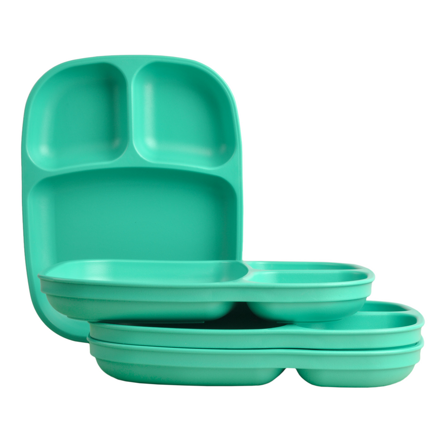 RePlay Recycled Divided Tray Plate - Aqua