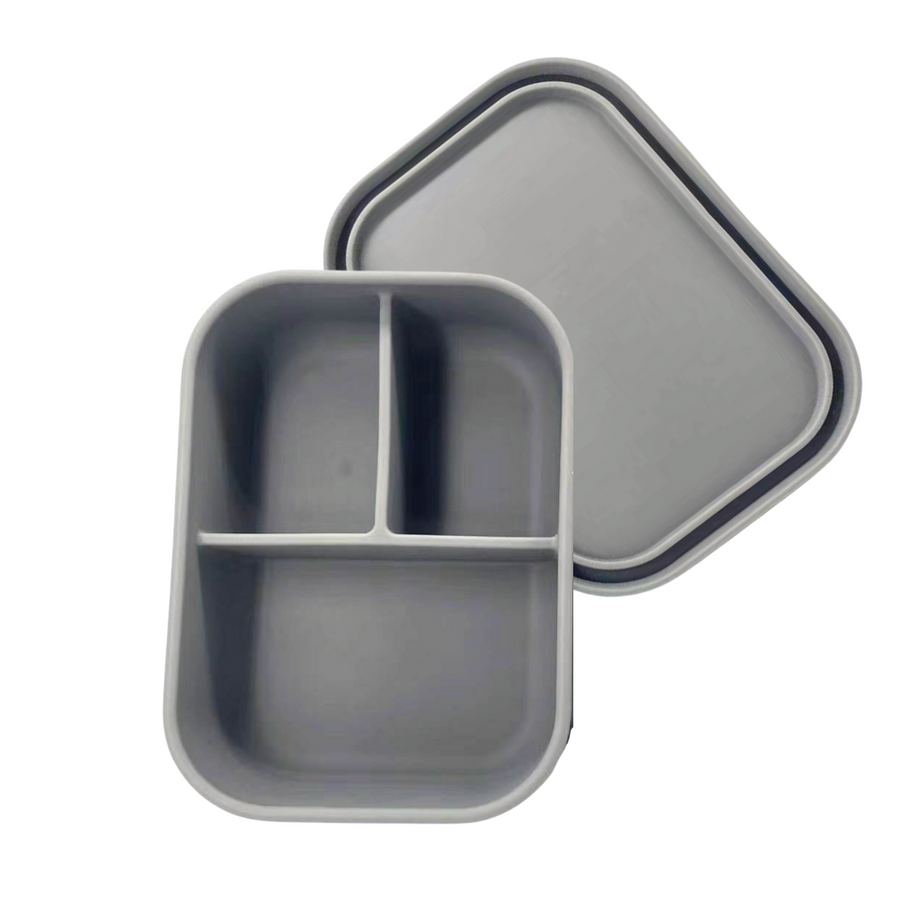 Silicone Bento Lunchbox - Grey