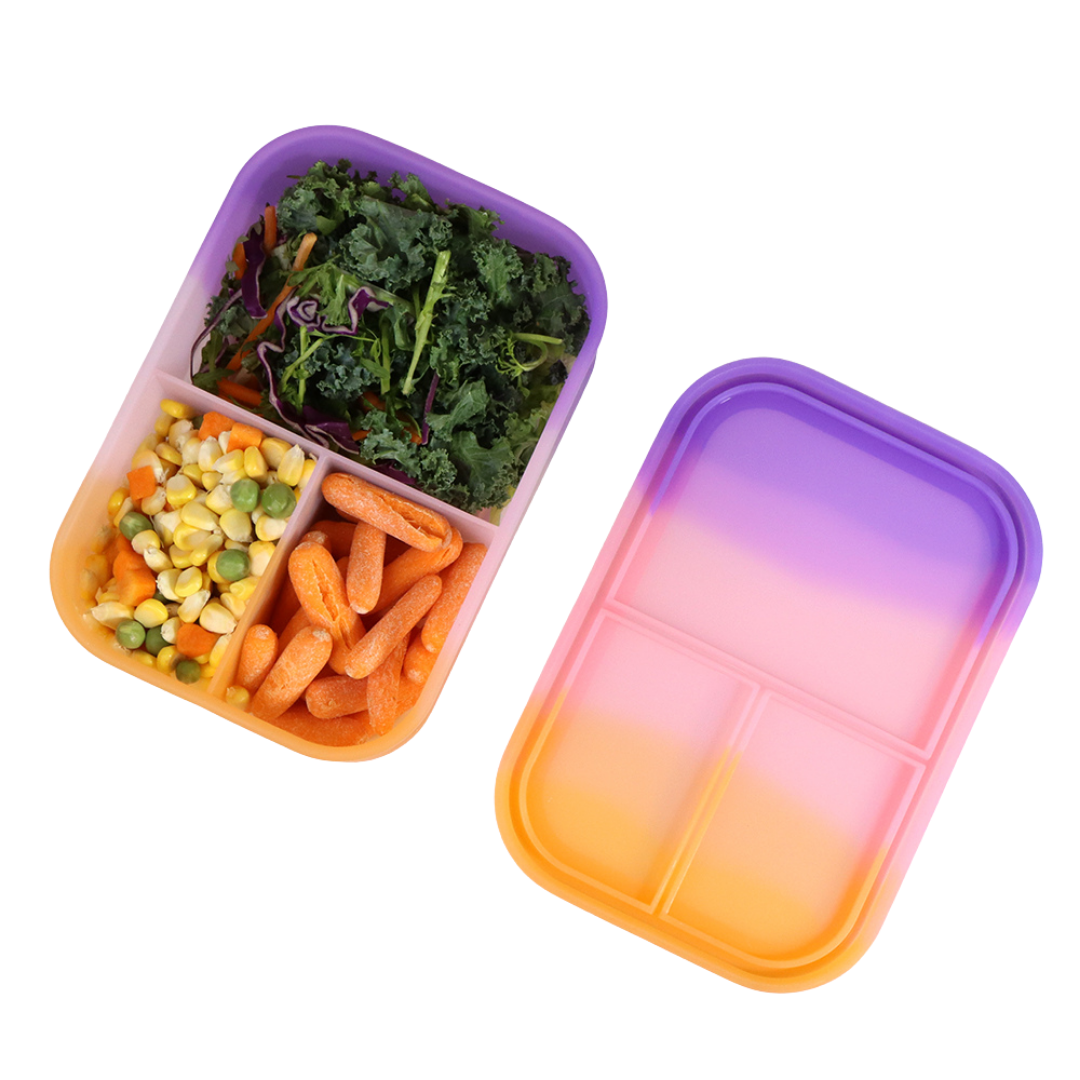 Silicone Bento Lunchbox - Pink Sunrise