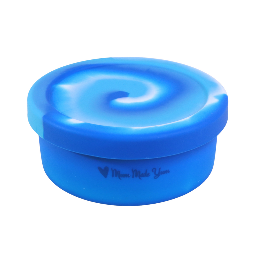 Silicone Snack Pot -  Blue Swirl