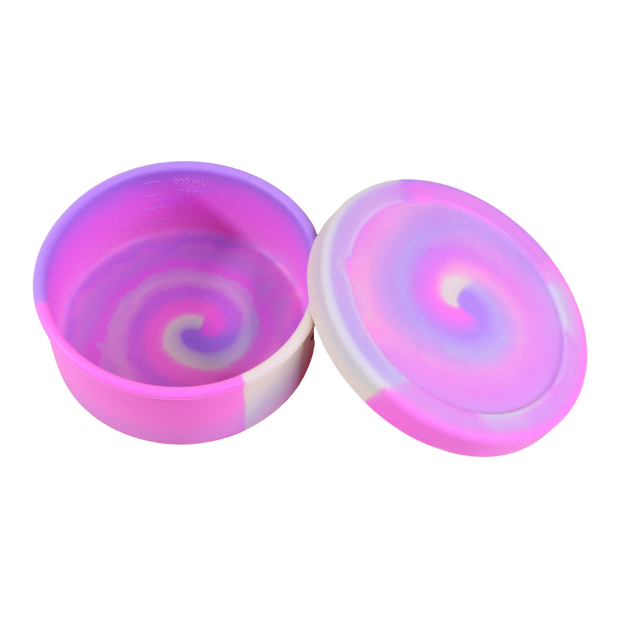 Silicone Snack Pot -  Pink Swirl