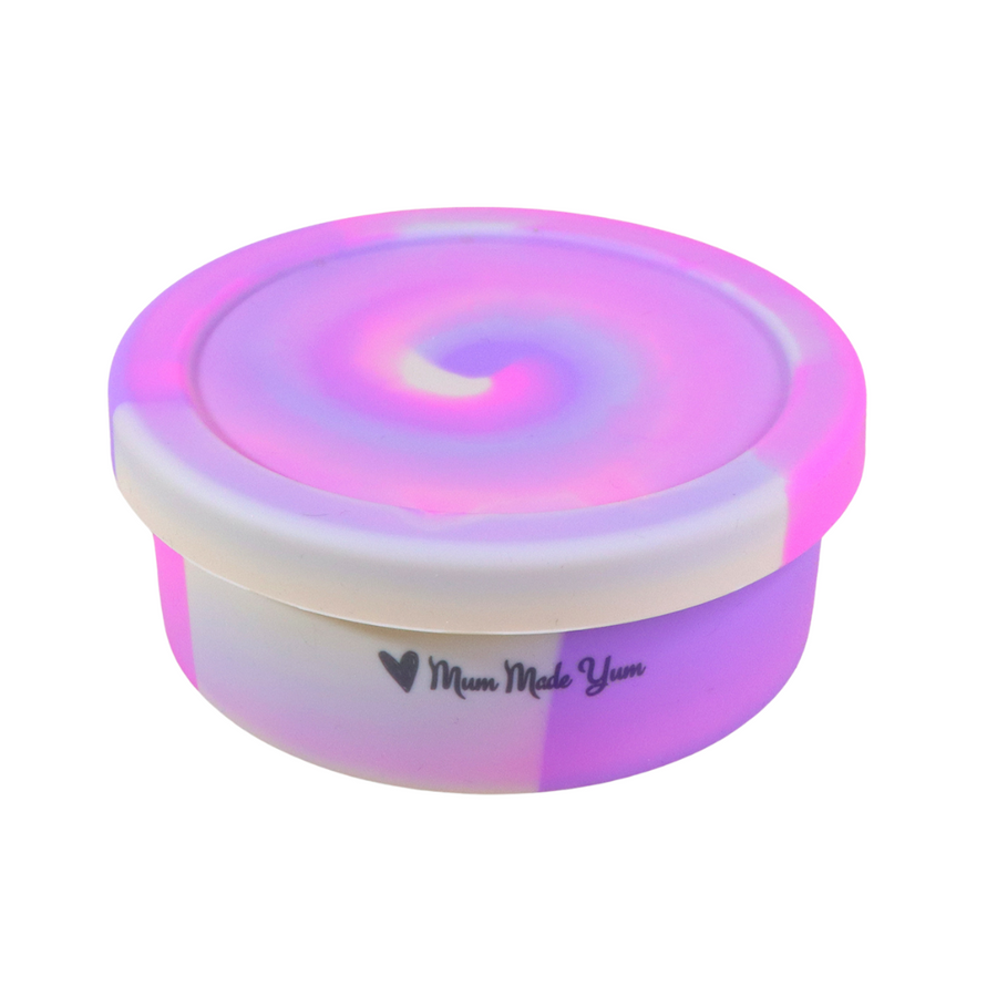 Silicone Snack Pot -  Pink Swirl