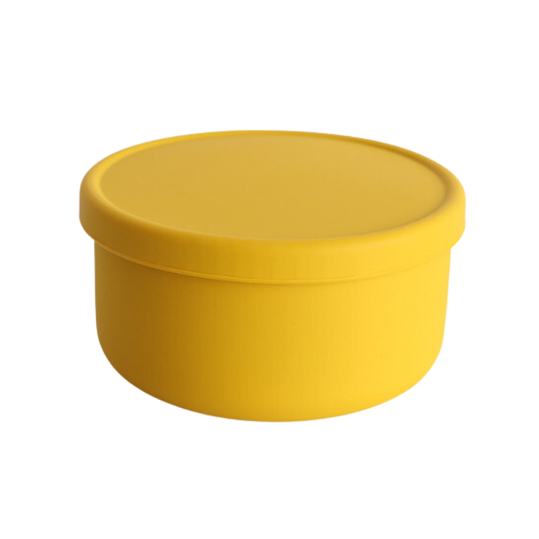 Large Silicone Snack Pot - Mustard | Mum Made Yum