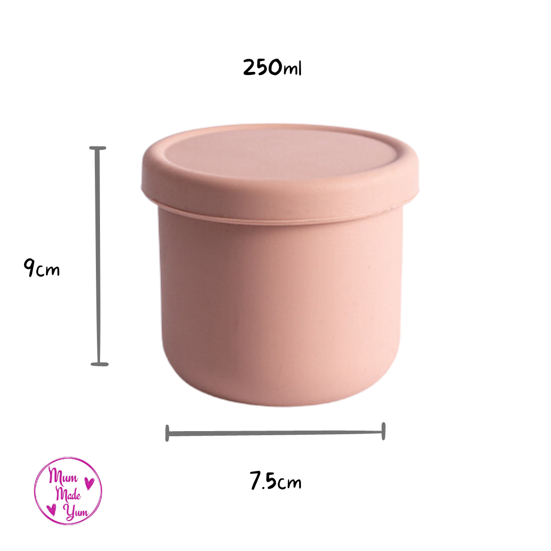 Small Silicone Snack Pot - Pink3