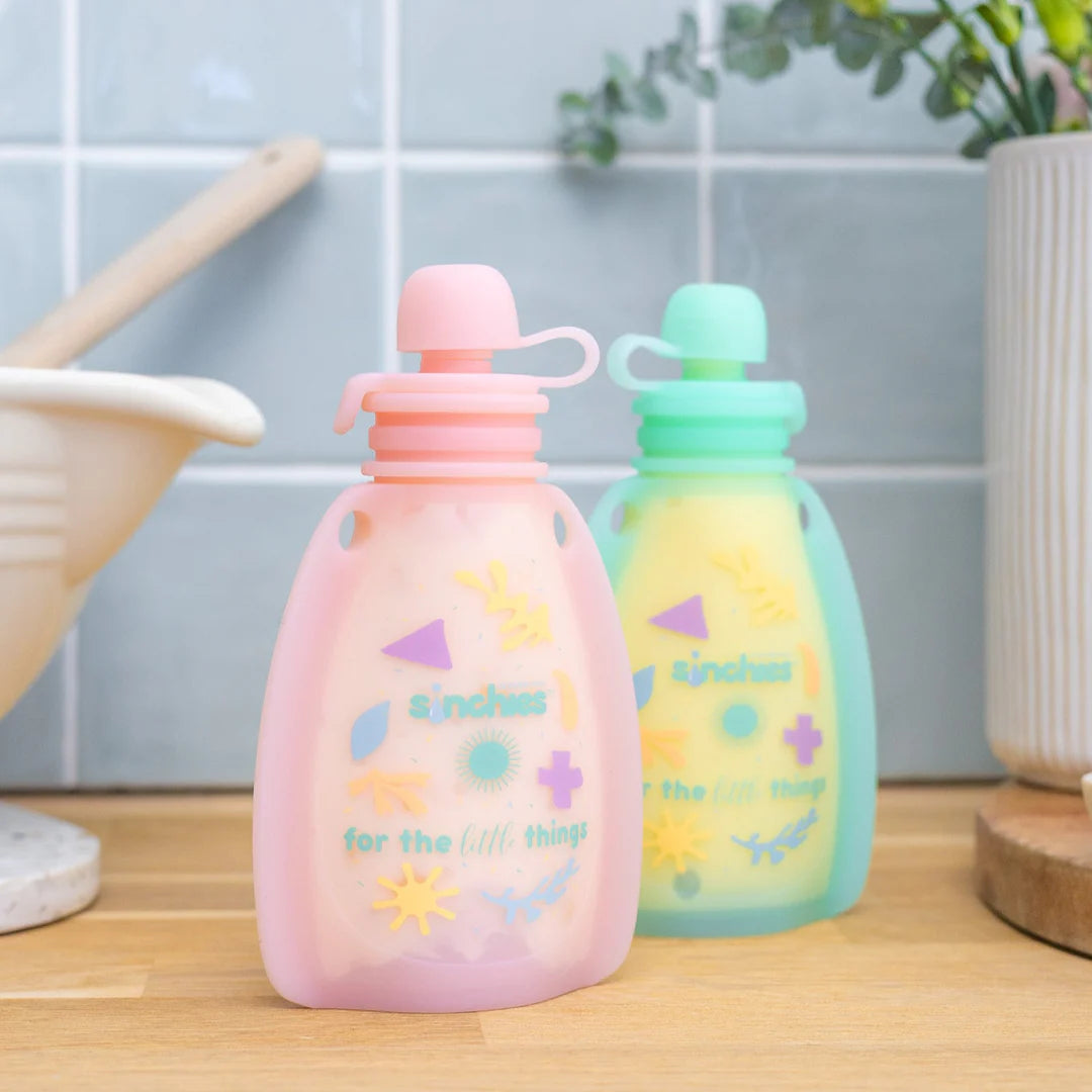 Sinchies 120ml Reusable Food Squeezy - Green Pastel