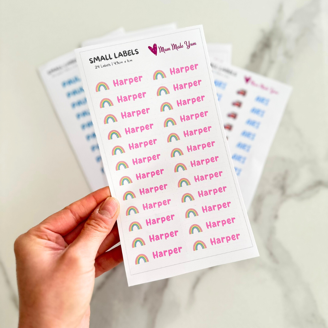 Custom Name Label Sheet - Small (24 Labels)