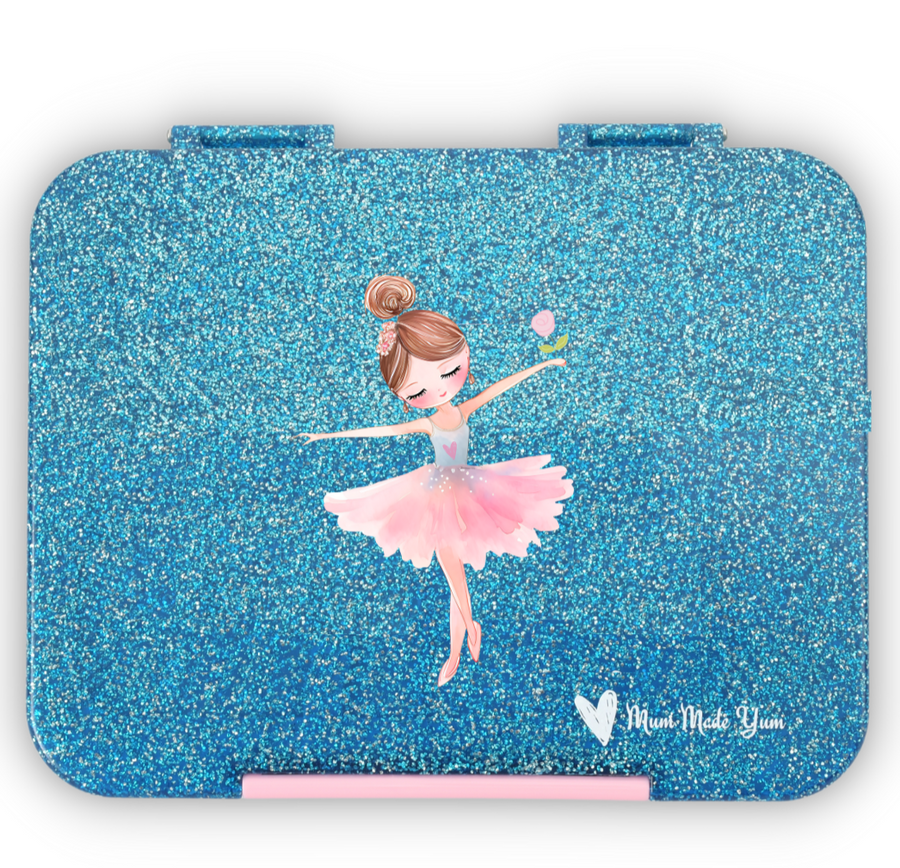 Bento Lunchbox (Large) - Sparkle Blue Ballerina