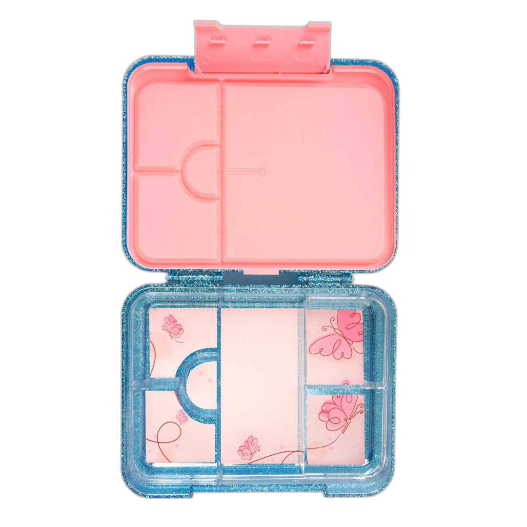 Bento Lunchbox (Large) - Sparkle Blue Butterfly Tray