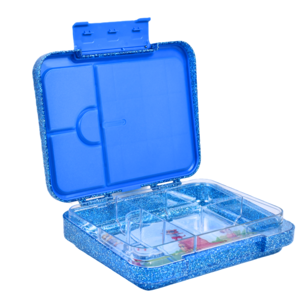 Bento Lunchbox (Large) - Sparkle Blue Monkey