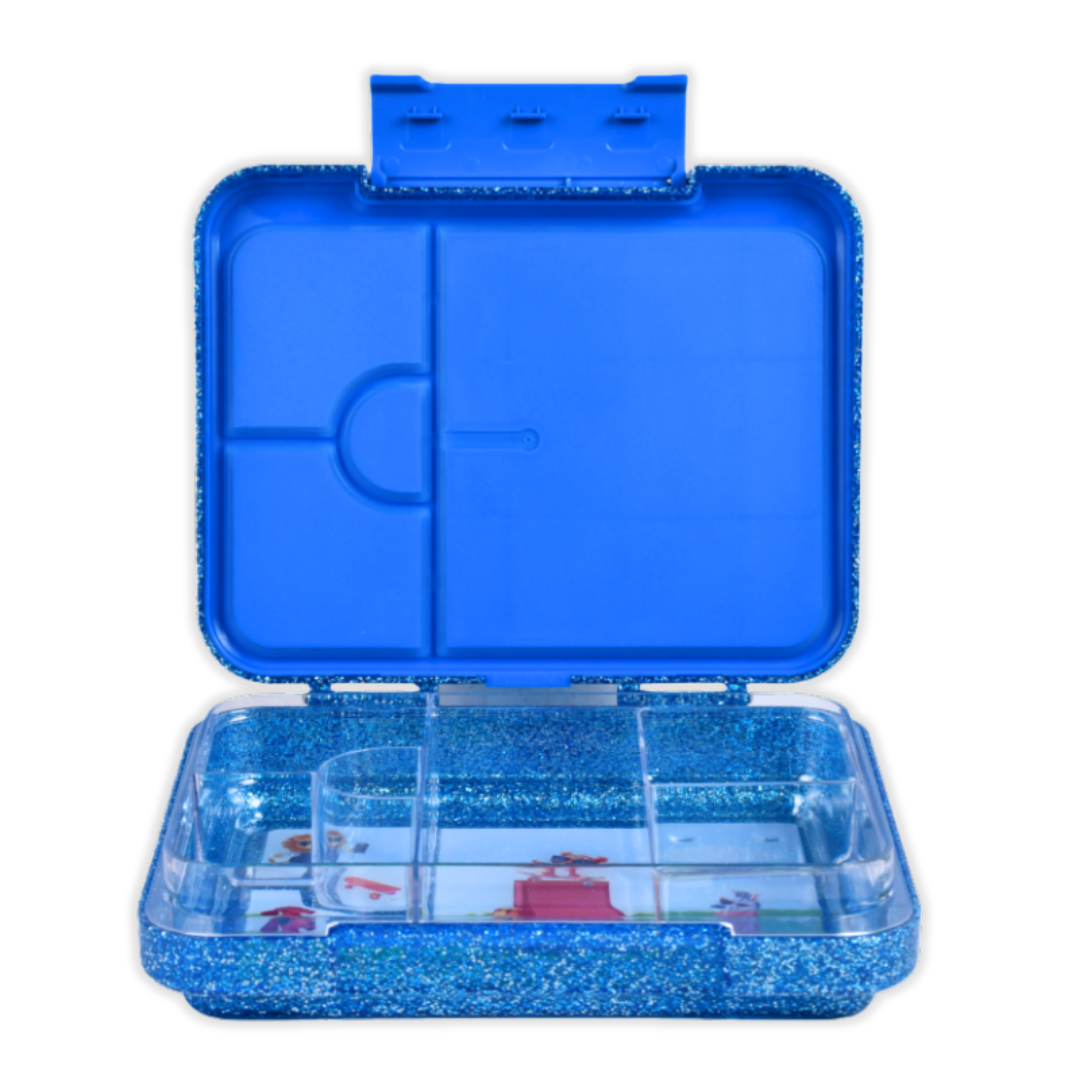 Bento Lunchbox (Large) - Sparkle Blue Monkey