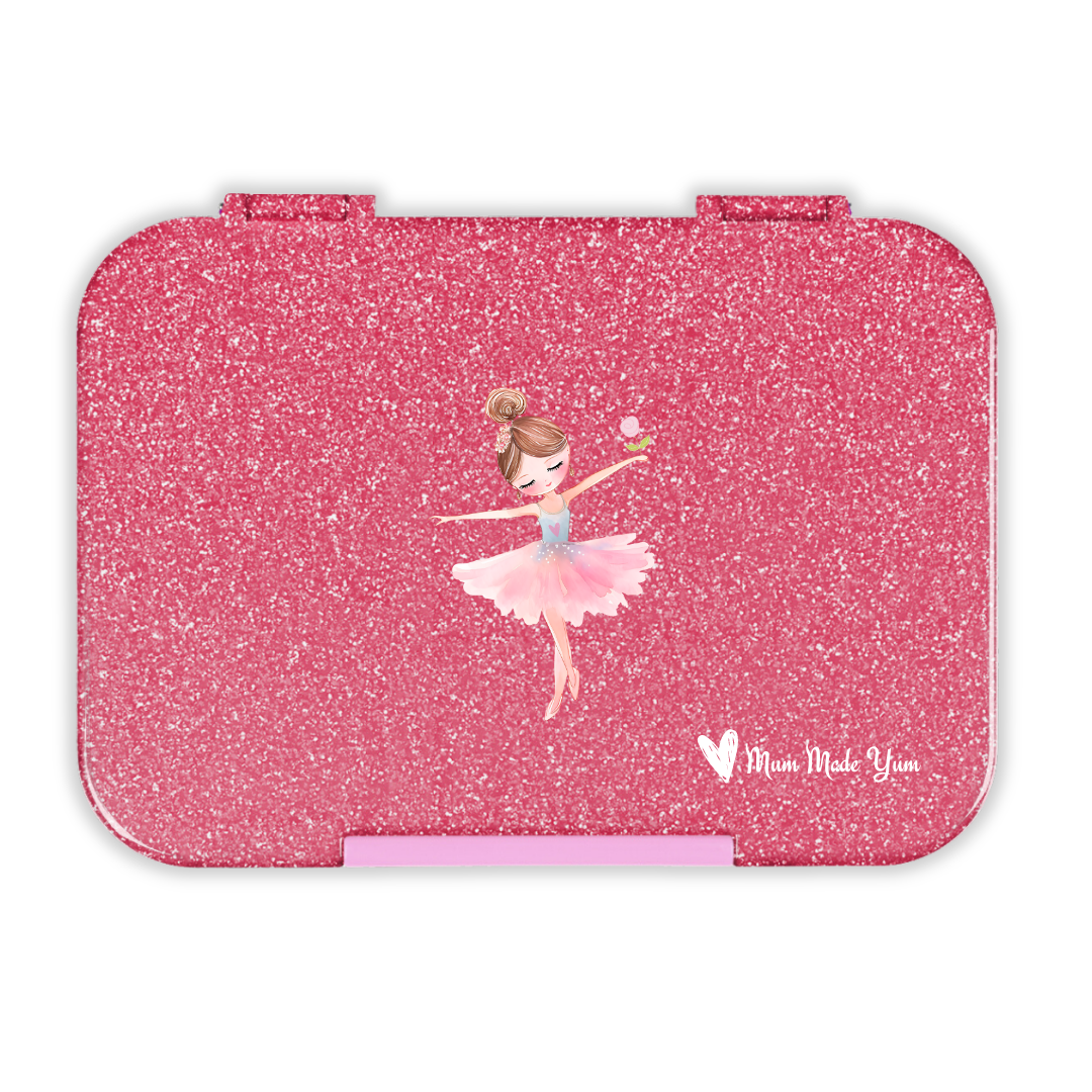 Bento Lunchbox (Medium) - Sparkle Pink Ballerina