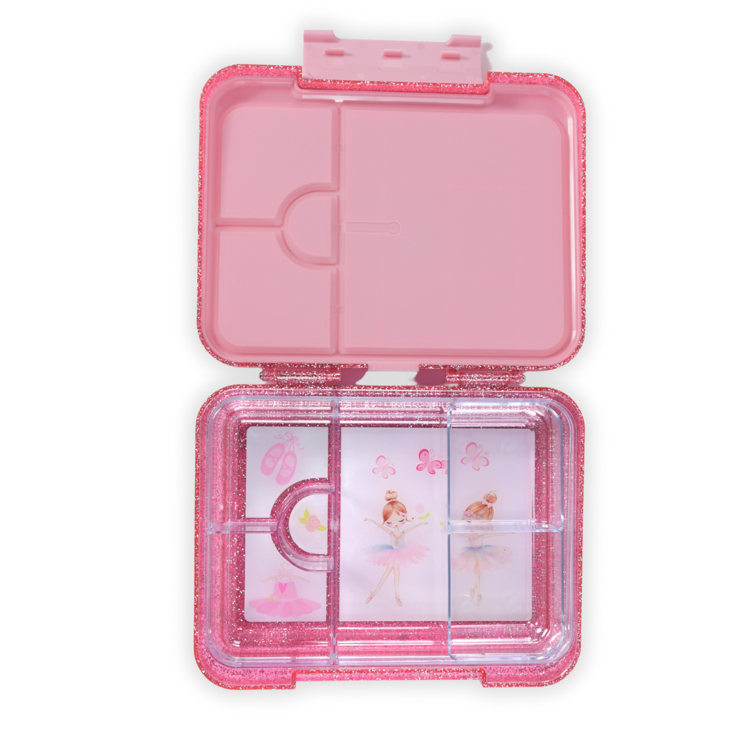 Bento Lunchbox (Large) - Sparkle Pink Ballerina