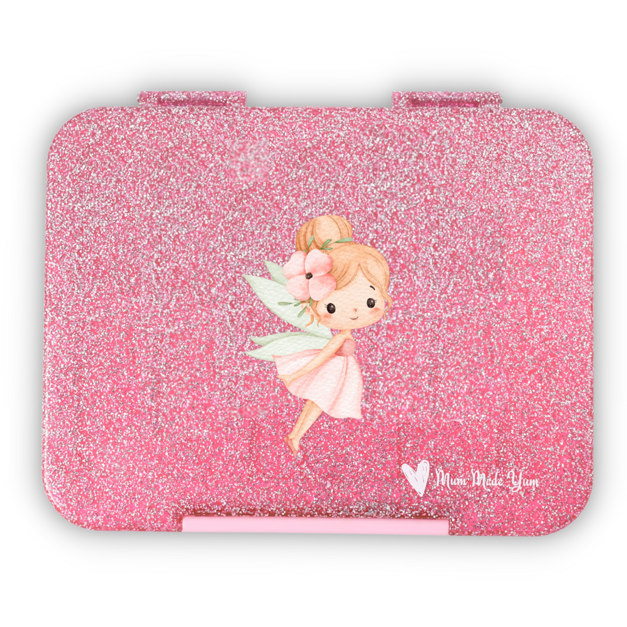 Bento Lunchbox (Large) - Sparkle Pink Fairy Garden