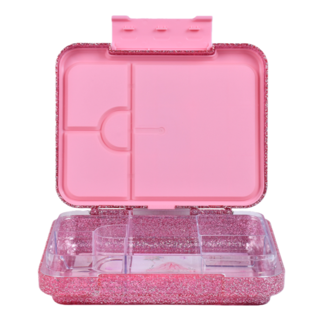 Bento Lunchbox (Large) - Sparkle Pink Fairy Garden