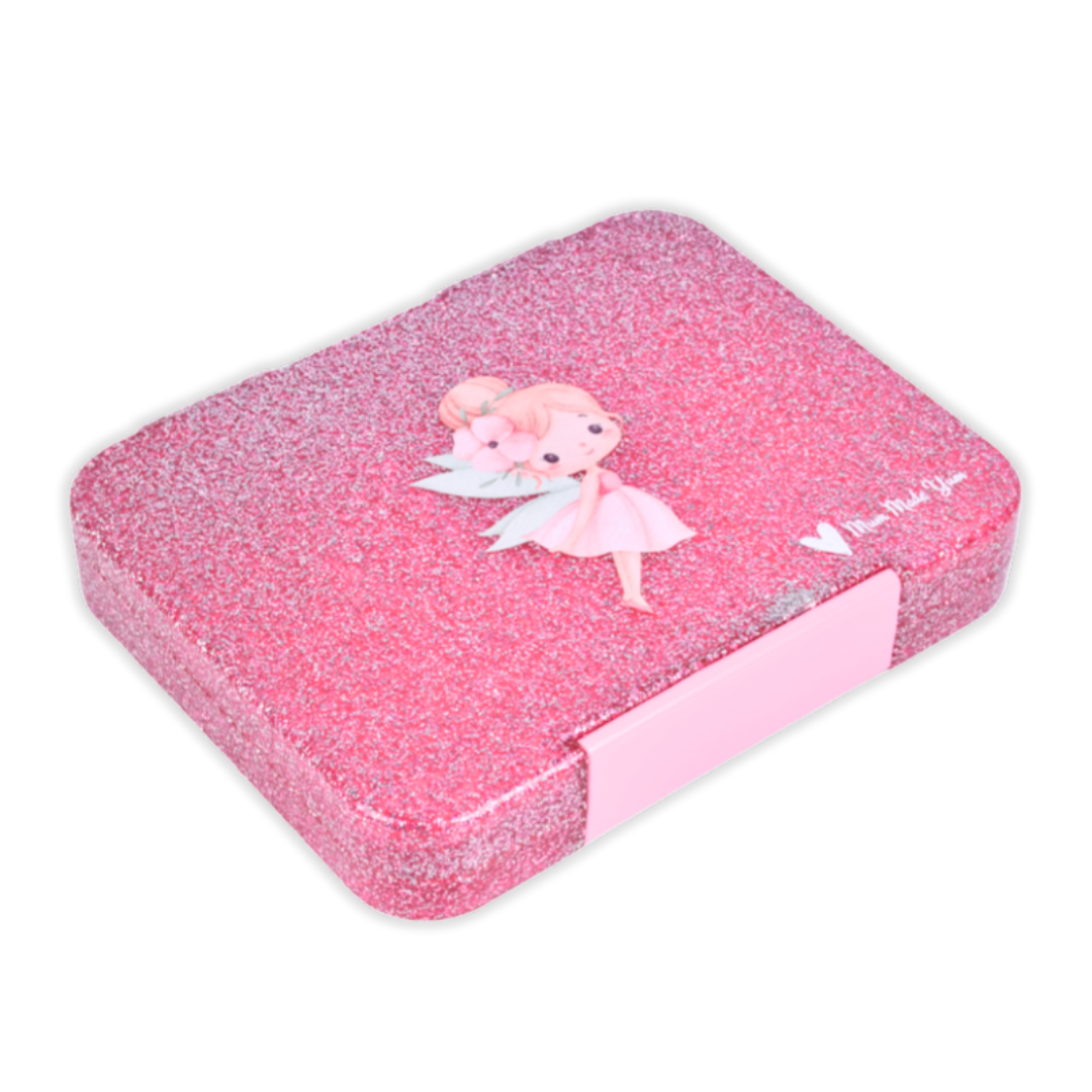 Bento Lunchbox (Large) - Sparkle Pink Fairy Garden