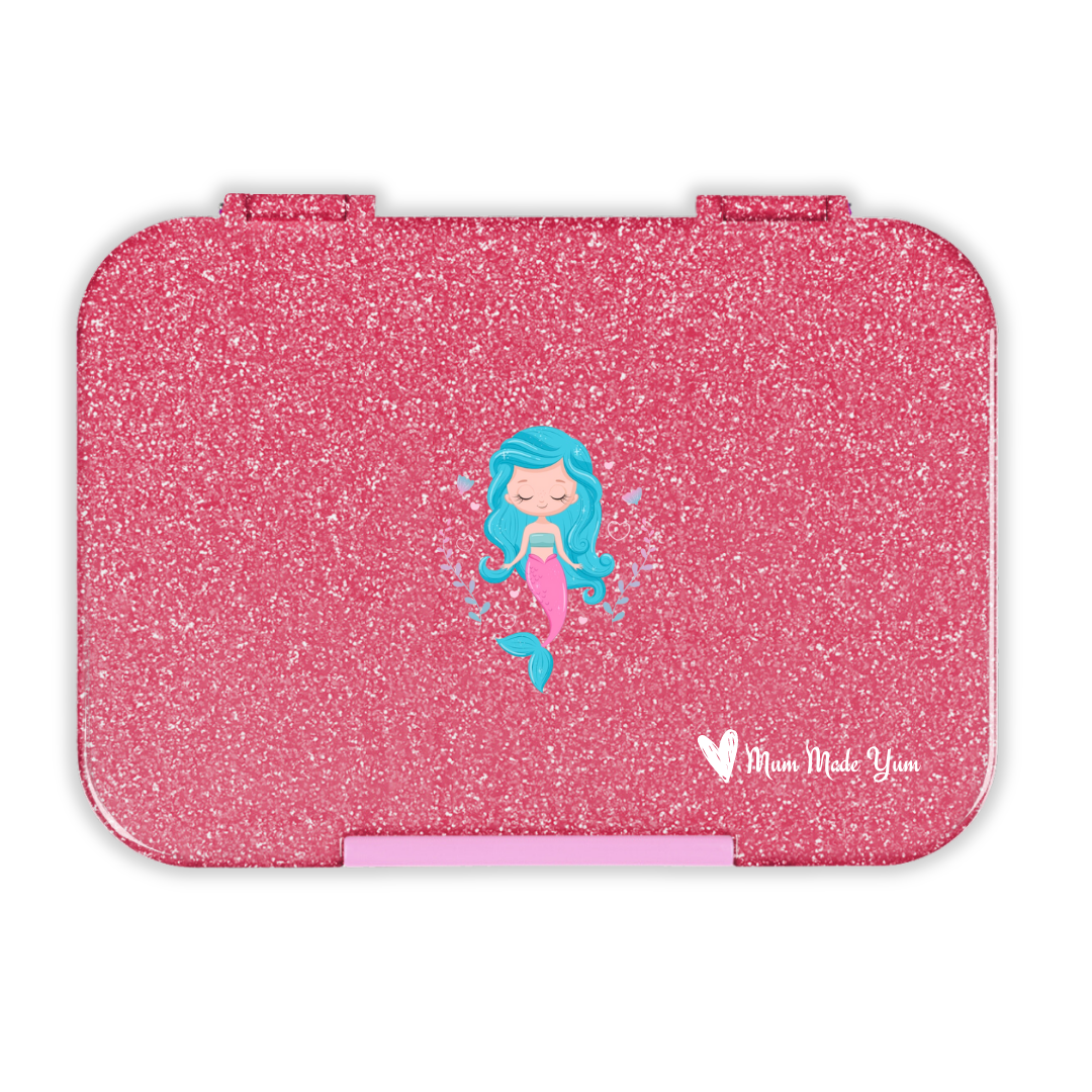 Bento Lunchbox (Medium) - Sparkle Pink Mermaid 2.0