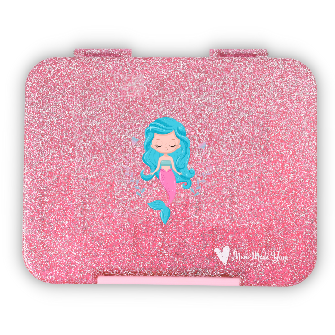 Bento Lunchbox (Large) - Sparkle Pink Mermaid 2.0