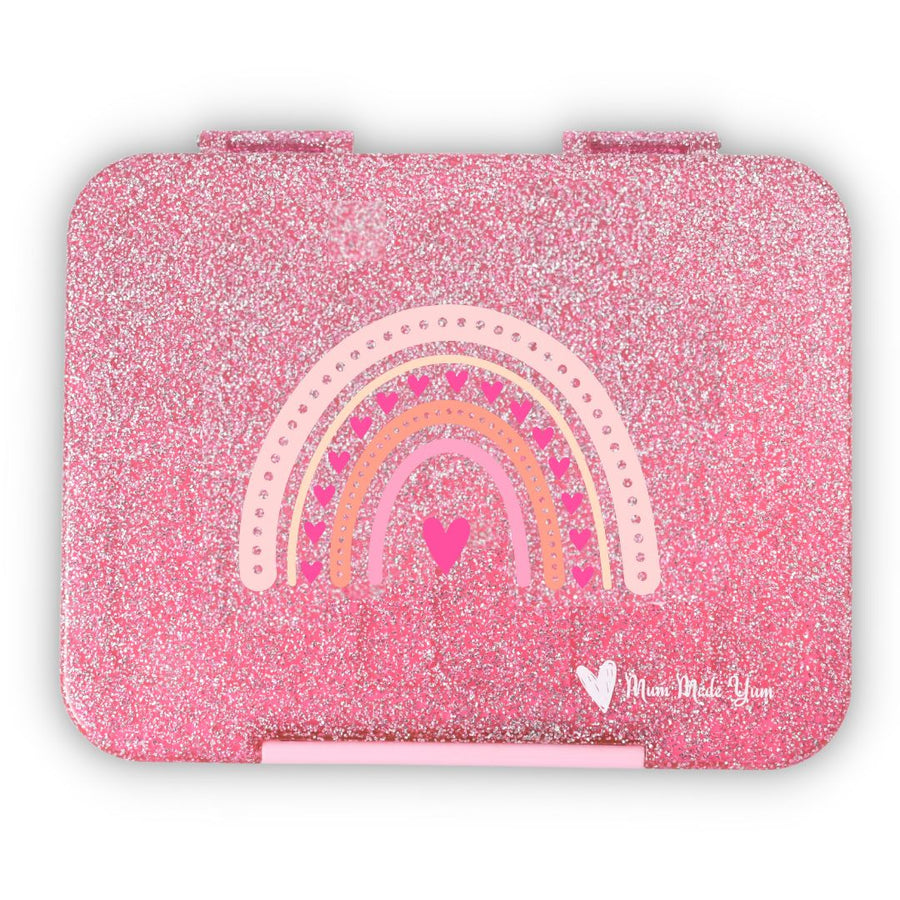 Bento Lunchbox (Large) - Sparkle Pink Rainbow Love - LIMITED EDITION