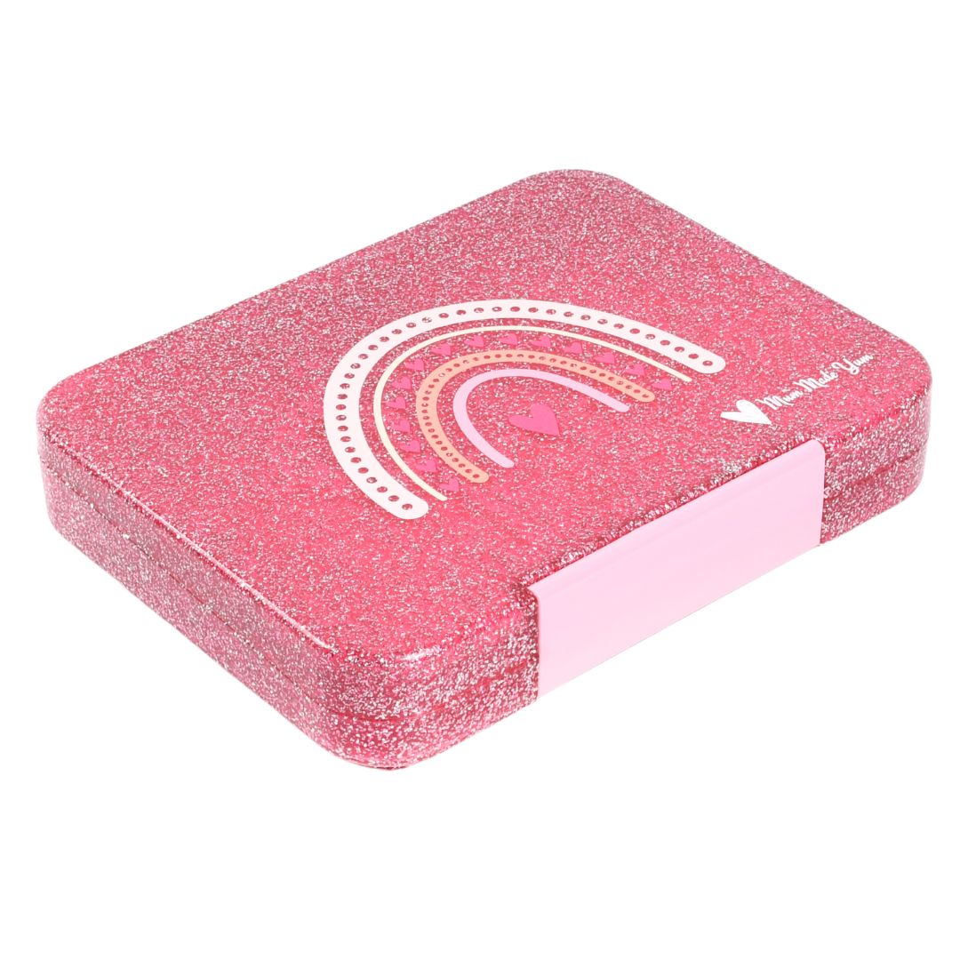 Bento Lunchbox (Large) - Sparkle Pink Rainbow Love - LIMITED EDITION