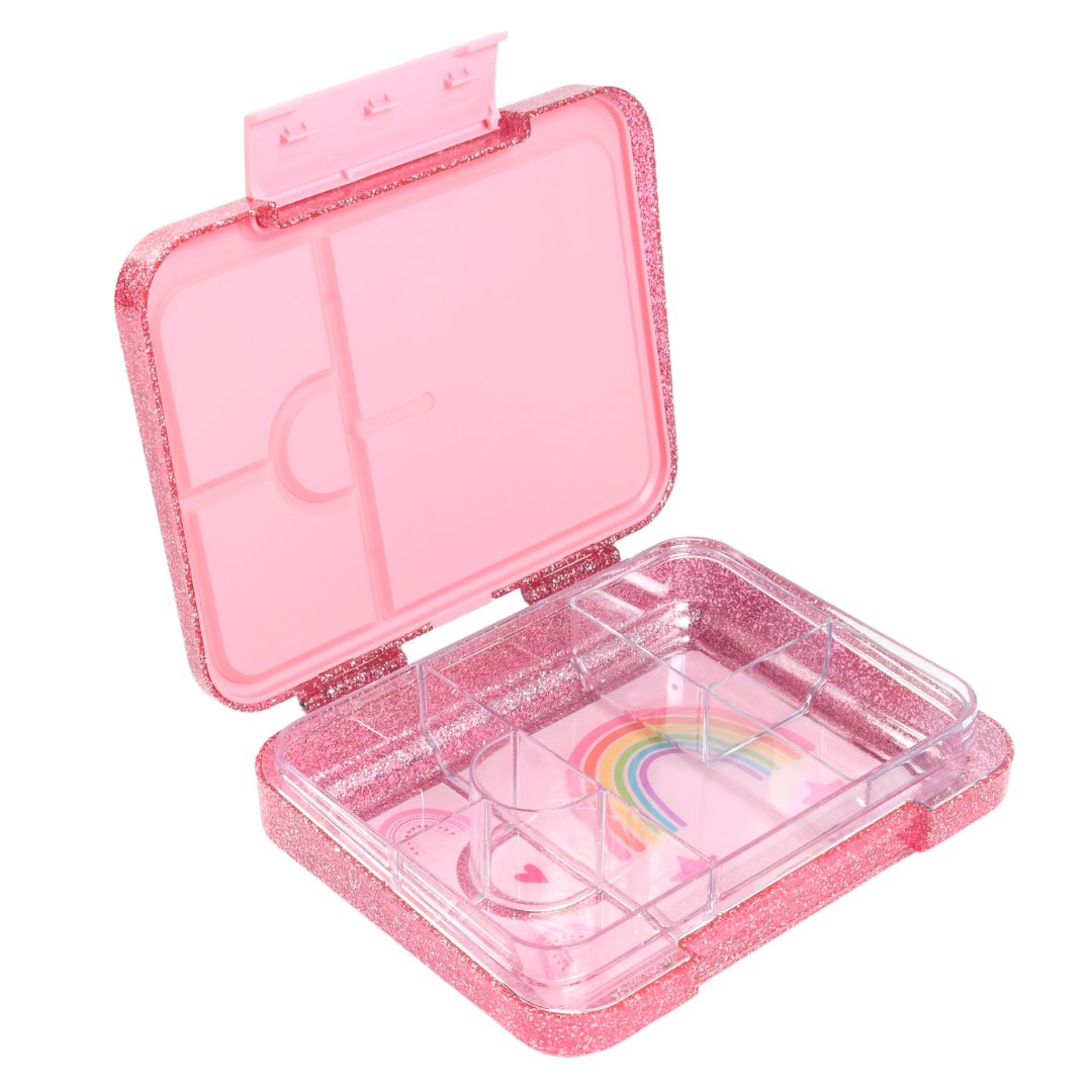 Bento Lunchbox (Large) - Sparkle Pink Rainbow Love - LIMITED EDITION