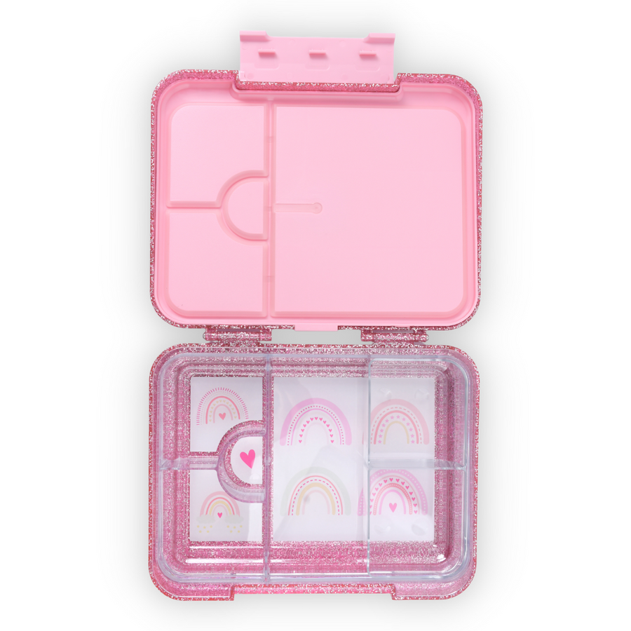 Bento Lunchbox (Medium) - Sparkle Pink Rainbow 2.0 2