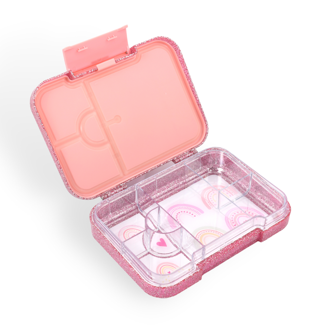 Bento Lunchbox (Medium) - Sparkle Pink Rainbow 2.0 3